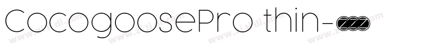 CocogoosePro thin字体转换